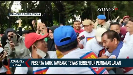 Video herunterladen: Wali Kota Makassar Ungkap Kronologi Peserta Tarik Tambang Tewas Terbentur Pembatas Jalan