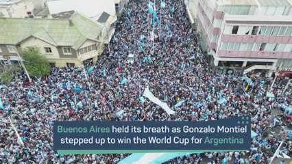 The moment Buenos Aires celebrated World Cup glory