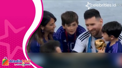 Momen Lionel Messi Rayakan Kemenangan Bersama Keluarga