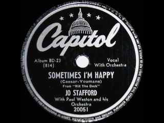 1945 Jo Stafford Sometimes Im Happy_