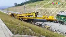 Kereta Konstruksi Proyek KCIC Terhempas, Tumbalkan Nyawa