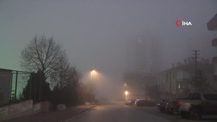 Ankara'da yoğun sis: Görüş mesafesi 10 metreye kadar düştü