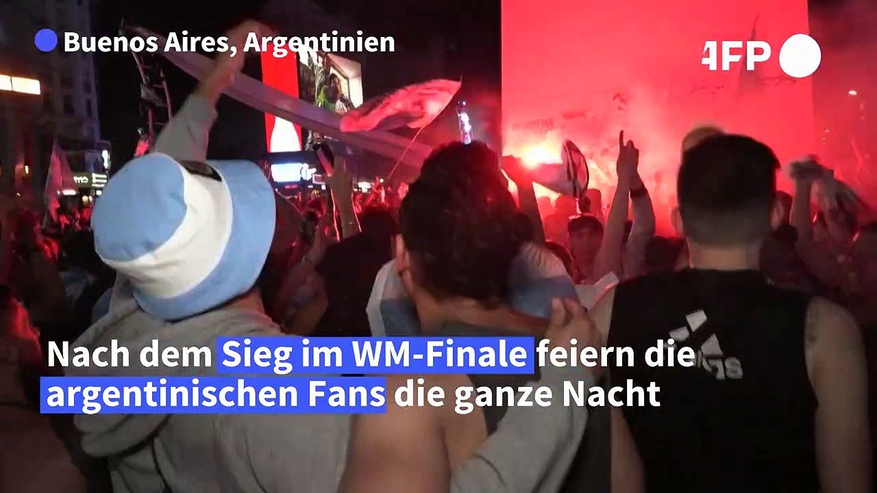 Argentinische Fans feiern bis in den Morgen