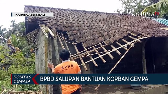 BPBD Karangasem Salurkan Bantuan Korban Gempa