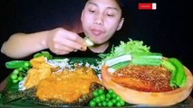 MUKBANG ASMR LALAPAN MENTAH SAMBAL TEMPOYAK DURIAN   SAMBAL TERI | ASMR INDONESIA | INDONESIAN FOOD
