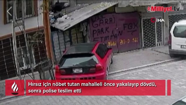 Mahalleli önce yakalayıp dövdü, sonra polise teslim etti