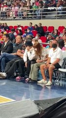 Celebrity couple KathNiel is present during the Ginebra-Magnolia faceoff! 