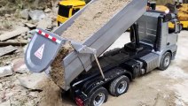 remote control toy dump truck mercedes benz  excavator bulldozer truck trailer