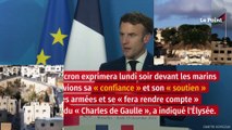 Macron rejoint le porte-avions « Charles de Gaulle » pour le Noël avec les troupes