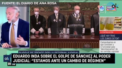 Eduardo Inda sobre el golpe de Sánchez al Poder Judicial: "Estamos ante un cambio de régimen"