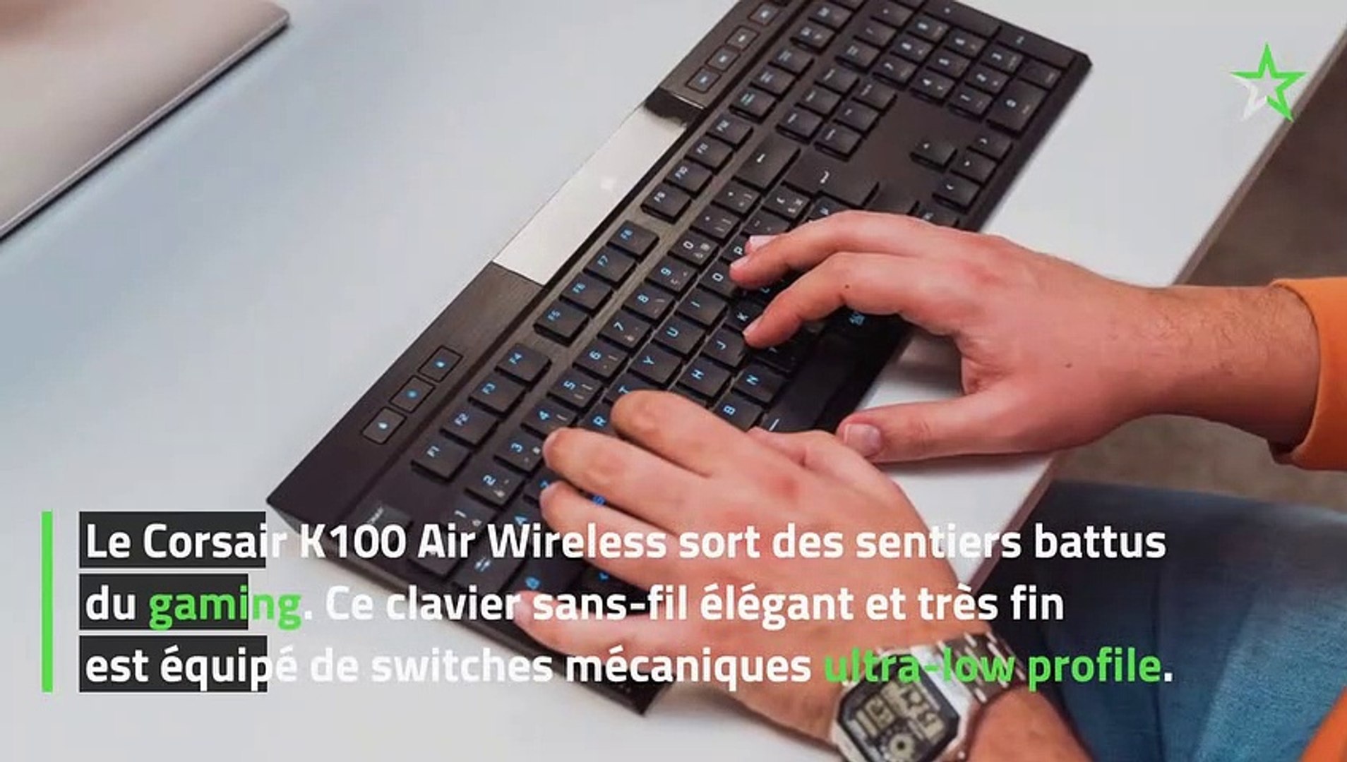 Test Corsair K100 Air Wireless : un excellent clavier mécanique ultrafin  qui casse les codes - Vidéo Dailymotion