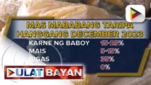 Mas mababang taripa sa ilang agricultural products, pinalawig ni Pres. Ferdinand R. Marcos Jr. para tugunan ang kakulangan sa supply at tumataas na presyo