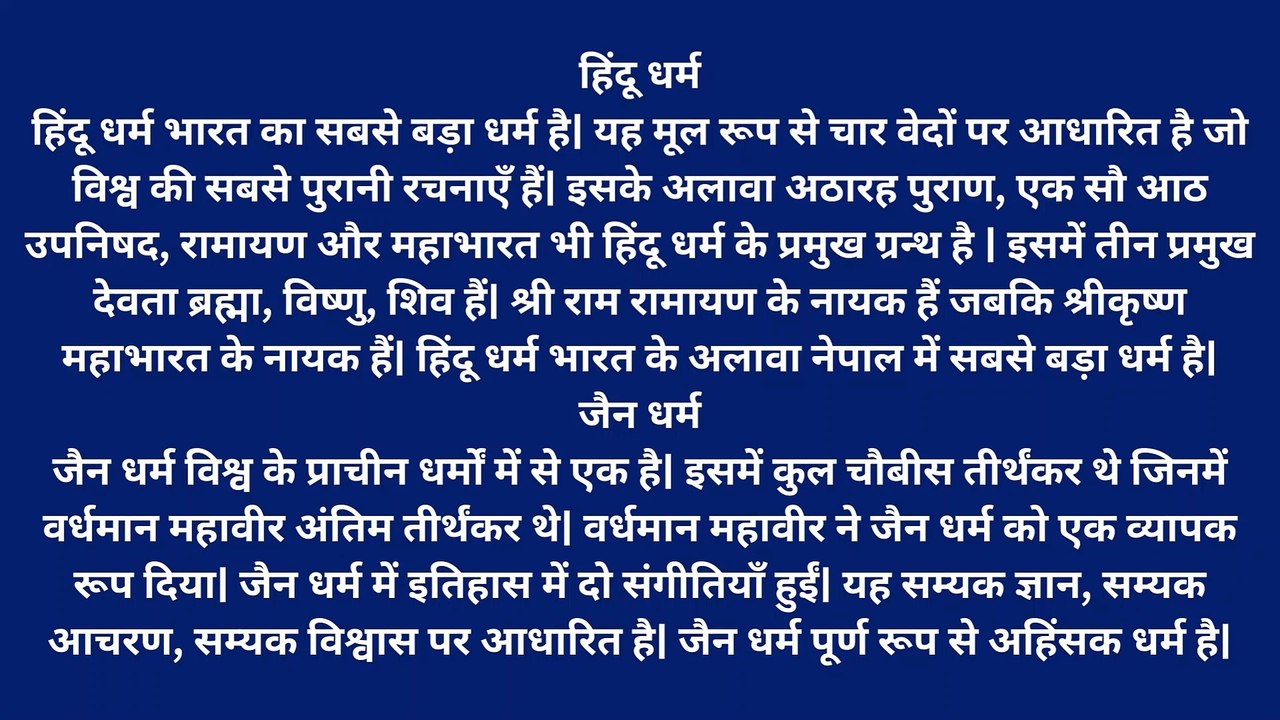भारतीय संस्कृति -1 भारत के धर्म