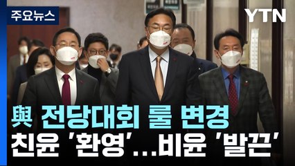 [與, "100% 당원 투표" 의결...비윤 "권력의 폭주" 반발 / YTN