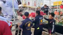 Trabalhos de resgate em naufrágio na Tailândia