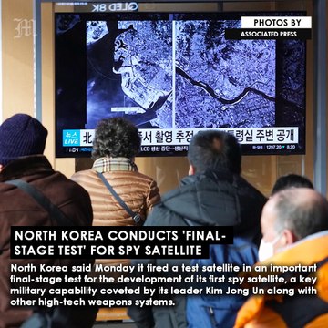 North Korea conducts 'final-stage test' for spy satellite