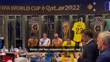Macron ringrazia Les Bleus negli spogliatoi, "sono fiero di voi"