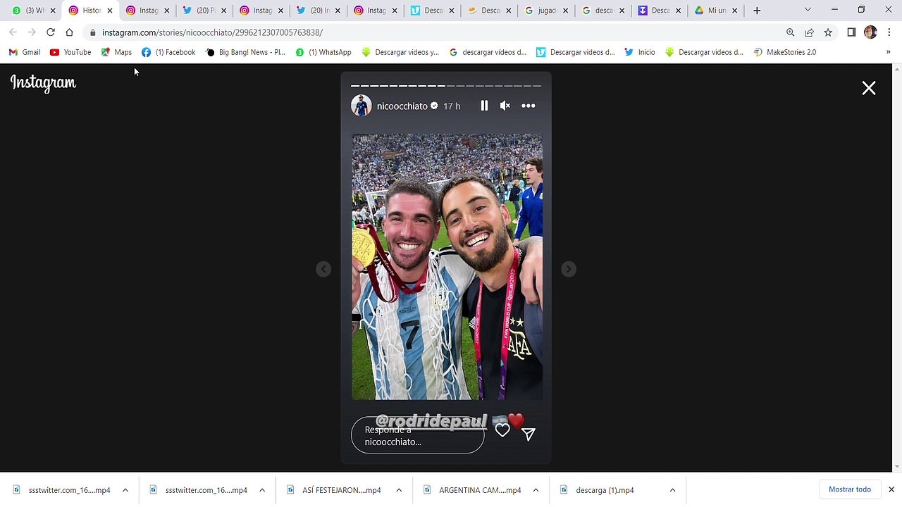 Nico Occhiato caminó por la cancha donde ganó el mundial la selección, saludó a los jugadores y hasta se encontró a alguien que robó césped
