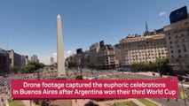 Drone captures euphoric scenes in Buenos Aires