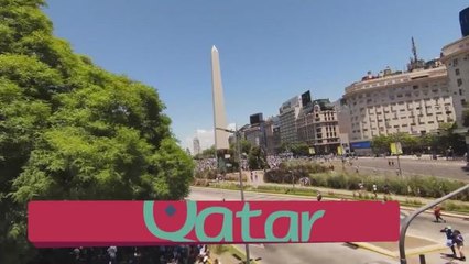 Drone captures euphoric scenes in Buenos Aires