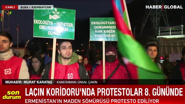 Laçın Koridoru'nda protestolar 8. gününde