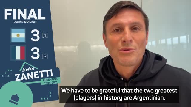 Football's 'two greatest players are Argentinian' - Zanetti on Messi v Maradona