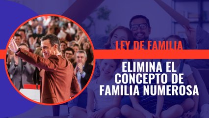 La Ley de Familia del gobierno elimina el concepto de familia numerosa