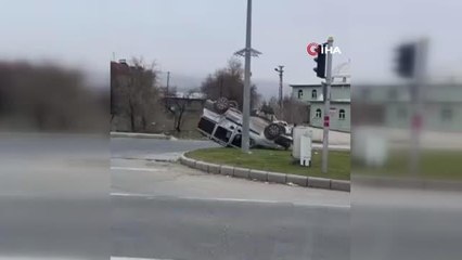 Elazığ'da emniyet kemeri can kurtardı