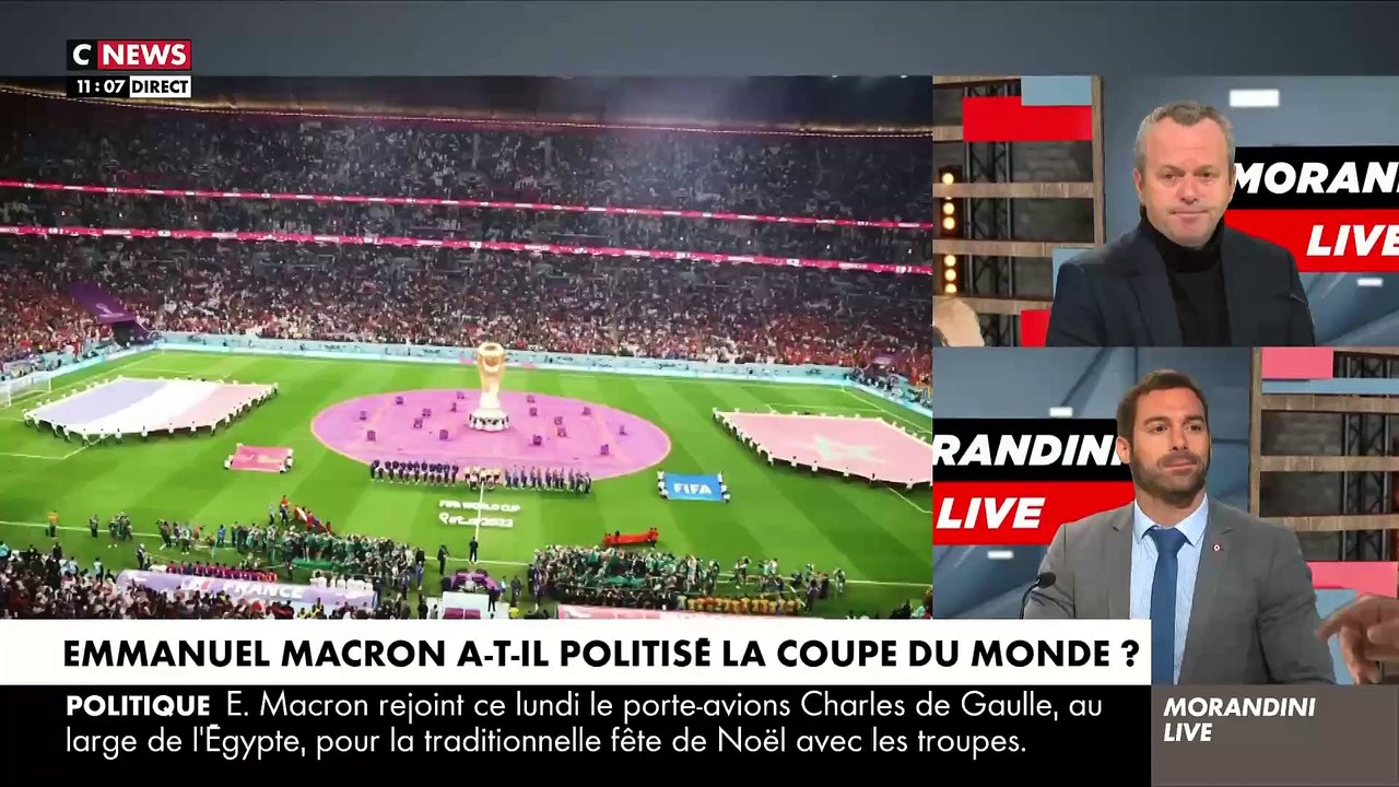 Regardez l'analyse dans Morandini Live, de la sémiologie Elodie Mielczarek  sur les gestes d'Emmanuel Macron envers Mpabbé : "Il n'a ces gestes qu'envers les puissants et les people, jamais envers les ouvriers"