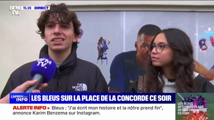 Les Bleus sur la place de la Concorde: "Y aller ce soir, c'est important pour remercier l'effectif qui nous a fait vibrer", soutient un supporter