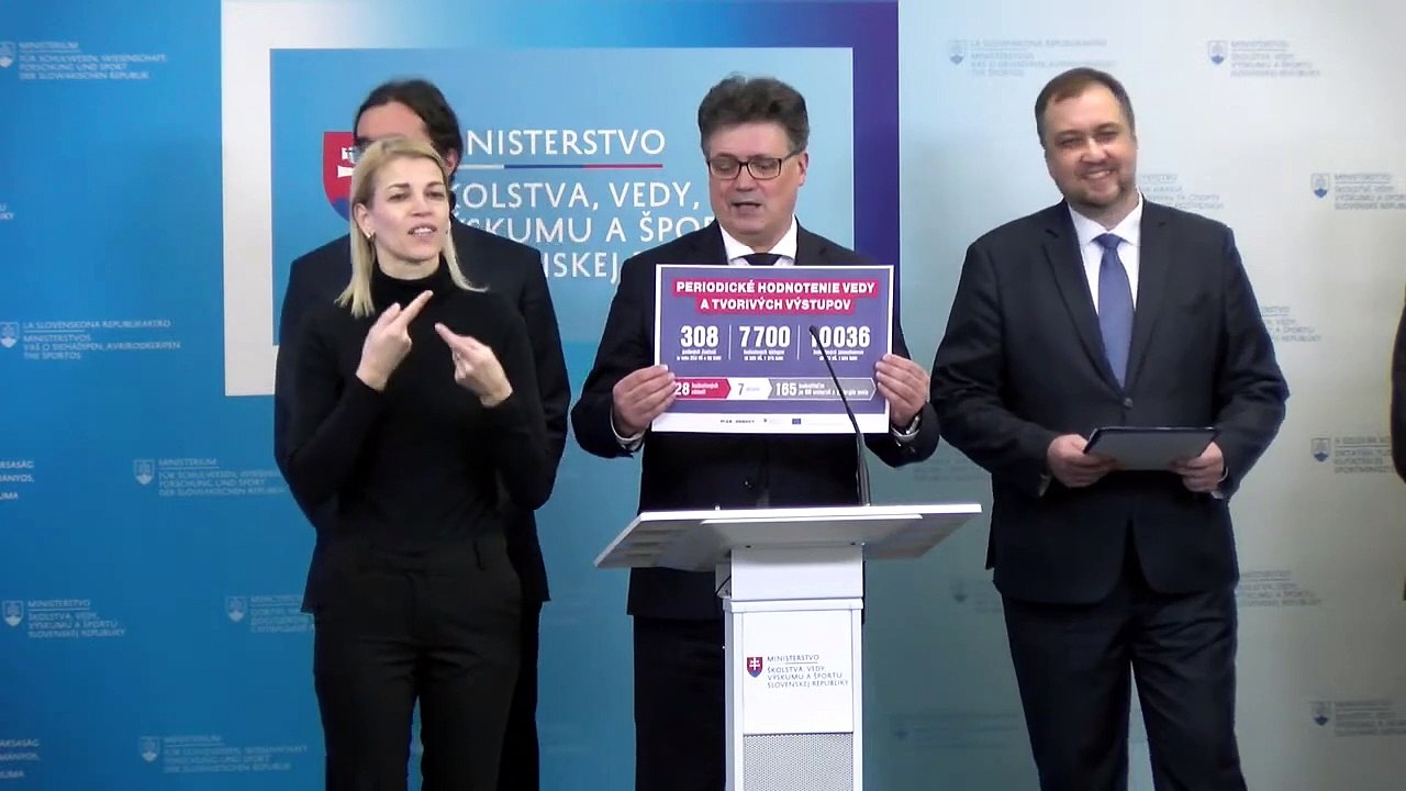 ZÁZNAM: MŠVVaŠ vyhodnotilo kvalitu verejných vysokých škôl a Slovenskej akadémie vied