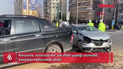 Konya'da 'ışık ihlali' kazası: 6 yaralı