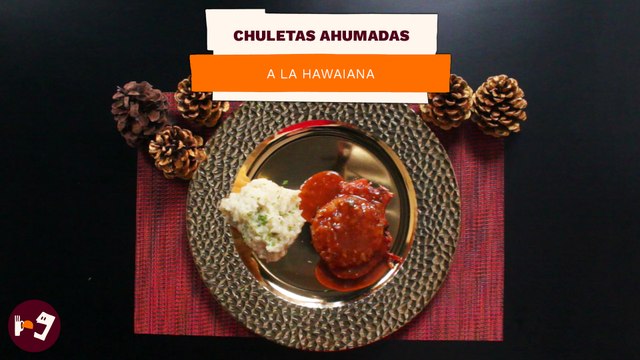 Chuletas ahumadas a la hawaiana | Receta fácil para la cena de Navidad | Directo al Paladar México