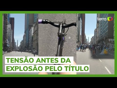 Ciclista registra exato momento da festa em Buenos Aires com título da Argentina