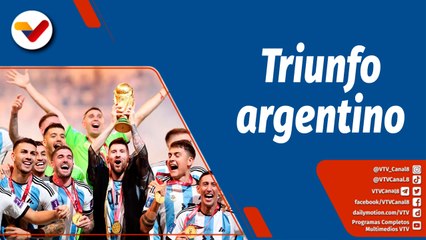 Descargar video: Deportes VTV  | Argentina gana su tercer Mundial al derrotar a Francia por penales