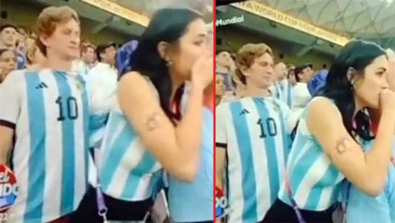 Finale gölge düşüren an! Maçı heyecanla izleyen kadını dakikalarca taciz etti