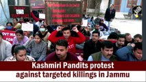 Kashmiri Pandits protest against targeted killings in Jammu