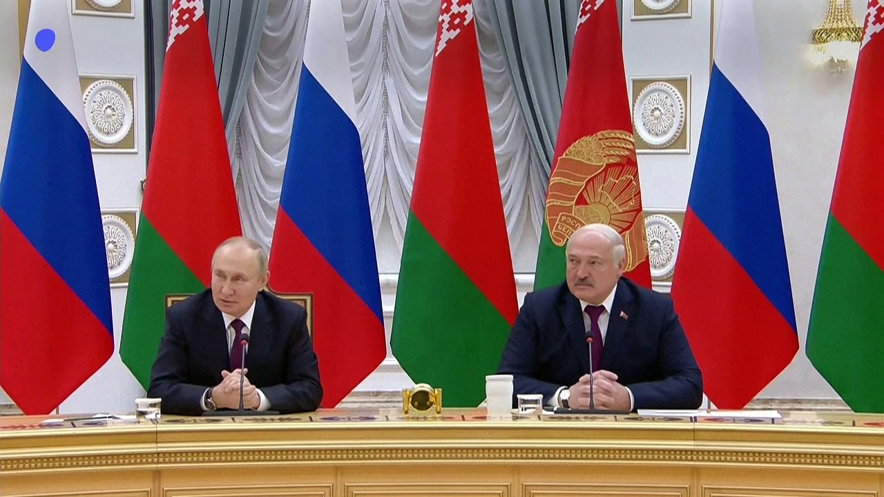Putin in Belarus: 'Wahrhafter Verbündeter'