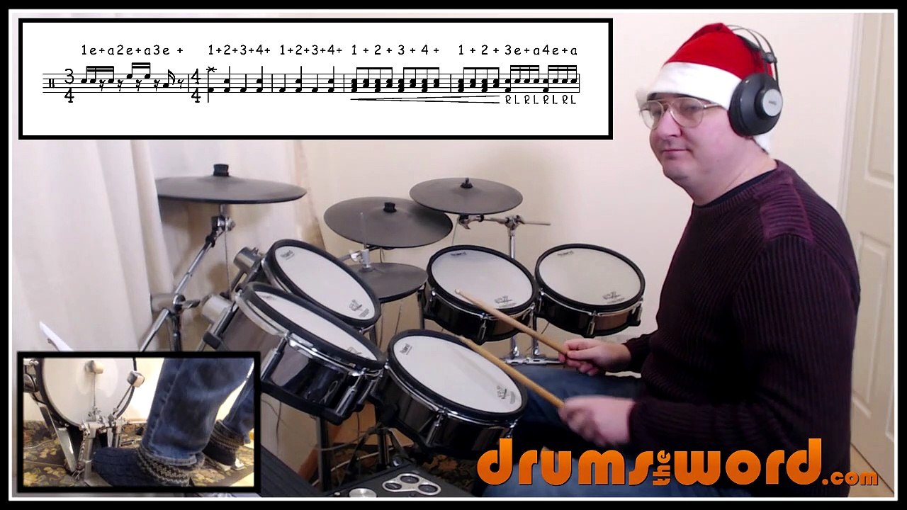 ★ Christmas Wrapping (The Waitresses) ★ FREE Video Drum Lesson | How To Play SONG (Billy Ficca)