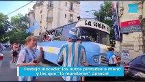 Festejo alocado: los autos pintados a mano y los que 