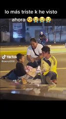 Padres en situación de pobreza celebraron el cumpleaños de su hijo en la calle