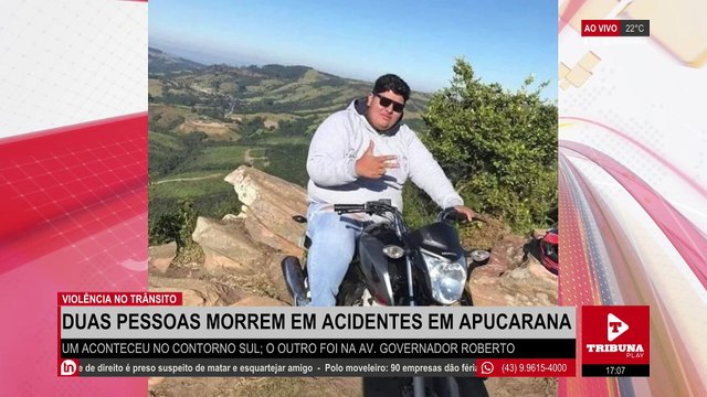 Duas pessoas morrem após acidentes em Apucarana