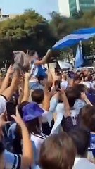 El desaforado festejo de la China Suárez en México tras el triunfo argentino