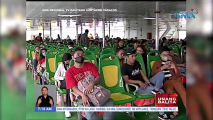 Mga pasahero uuwi sa kani-kanilang probinsya, maagang dumagsa sa Batangas Port | UB
