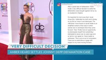 Amber Heard Announces 'Very Difficult Decision' to Settle Johnny Depp Defamation Case