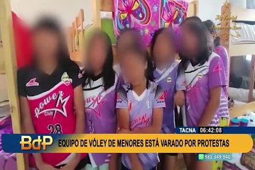Equipo de vóley integrado por menores está varado desde hace una semana por bloqueos