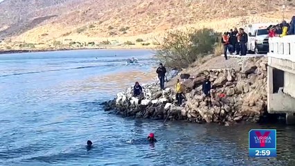 Rescatan cuerpos de dos personas en Sonora tras accidente carretero