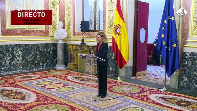 La presidenta del Congreso, Meritxell Batet, anuncia que el Congreso acatará el dictamen del Tribunal Constitucional