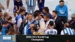 Lionel Messi Celebrates with his lovely family after the Argentina team won 2022 FIFA World Cup champion    아르헨티나 팀이 2022년 FIFA 월드컵 챔피언을 차지한 후 사랑스러운 가족과 함께 축하하는 리오넬 메시