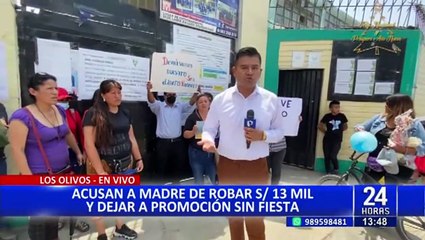 Los Olivos: Mujer roba 13 mil soles y deja a escolares sin fiesta de promoción